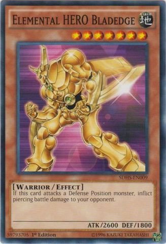 Yu-Gi-Oh! - Elemental HERO Bladedge (SDHS-EN009) - Structure Deck: HERO Strike - 1st Edition - Common by Yu-Gi-Oh!