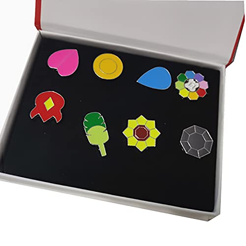 YUANstore Aplicable a la caja de colección de insignias de gimnasio de Pocket Monster Generation 1-6, juego de 8 piezas, regalo para niños y niñas