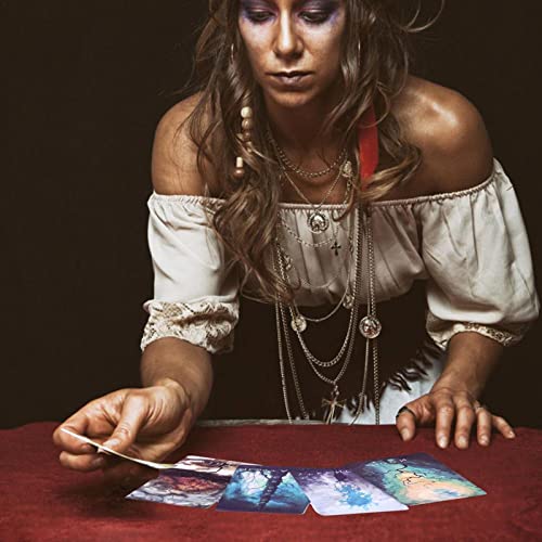 Yuechuxiao Espíritus Sombras Carta del Tarot Tarot de baraja de espíritus desconocidos Cartas de oráculo Juego de adivinación misteriosa Juego de Mesa de Fiesta Familiar para Principiantes