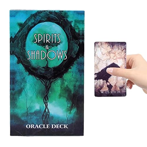 Yuechuxiao Espíritus Sombras Carta del Tarot Tarot de baraja de espíritus desconocidos Cartas de oráculo Juego de adivinación misteriosa Juego de Mesa de Fiesta Familiar para Principiantes