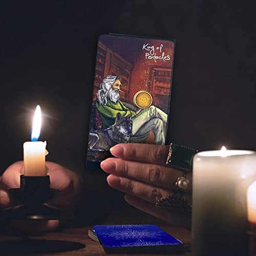 Yuechuxiao Las Cartas del Tarot de los videntes de la luz con guía para Principiantes, Baraja de Tarot y Baraja de Oráculo, Herramientas de adivinación para Contar el Futuro