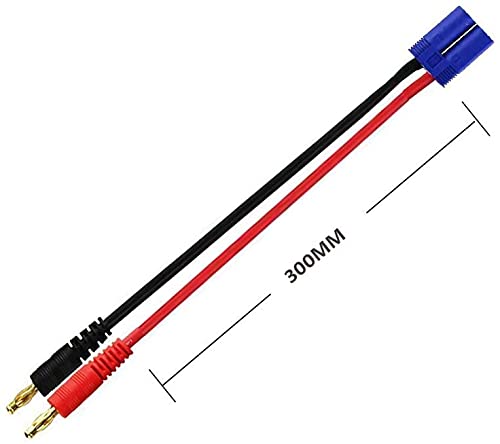 YUNIQUE Espana 2 Piezas Cable de Carga EC5 Conector de Alambre a 4.0mm Banana Plug