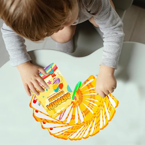 Yusheng Juego de antónimos - 50 Hojas de Tarjetas Flash con Palabras ilustradas | Juguetes Montessori para el Aprendizaje primario de la Primera Infancia para niños y niñas de 3 a 6 años Actividades