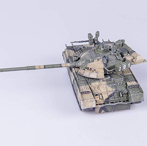 Yxxc Modelo mecánico de Construciton, Modelo de Metal de Tanque Fundido a Escala 1/72, Tanque de Batalla Principal T-80UA Rusia 2000, Juguetes y Regalos Militares, 5.4 Pulgadas x 1.9 Pulgadas