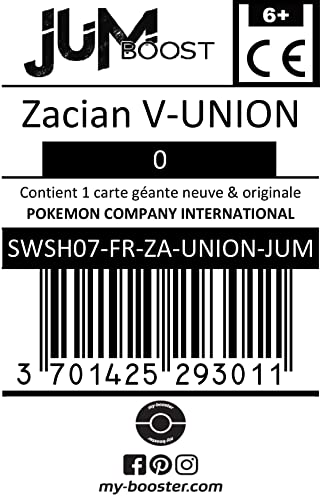 Zacian V-UNION (Zacian V-UNIÓN) - JUMBO - Jumboost X Epée et Bouclier 9 Évolution Céleste - Carta gigante