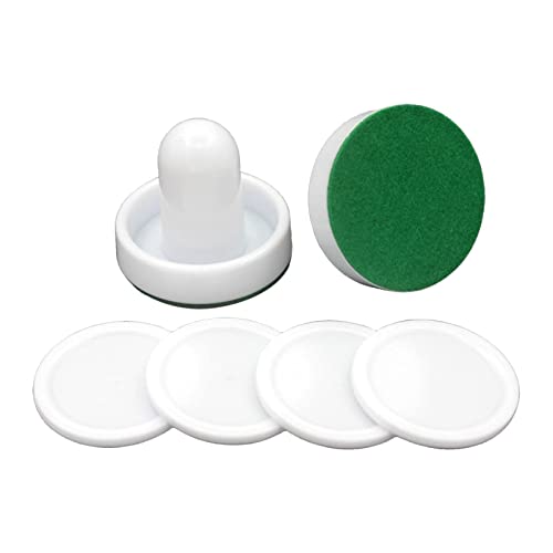 zalati Air Hockey Paddles and Pucks, tamaño pequeño para niños, Great Goal Handles Pushers Accesorios de Repuesto para mesas de Juego - Blanco