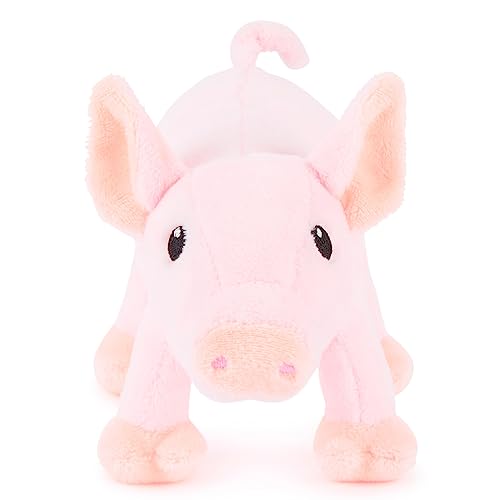 Zappi Co Peluche de Cerdito 100% Reciclado (14cm de Largo) Colección de Animales Suaves, acogedores y ecológicos para el Primer niño recién Nacido