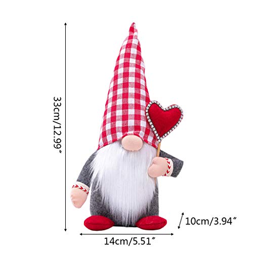 Zeizafa Gnomo del Día de la Madre, Tomte Nisse, elfo sueco, enano, hogar, granja, cocina, decoración de estantes, bandeja escalonada, adornos para el hogar, gris