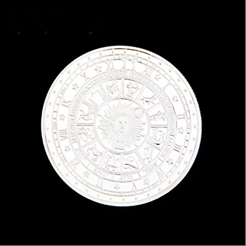 ZKPNV Monedas Conmemorativas Tarot De Adivinación Oro De La Suerte Plata Sol Luna Constelación Feng Shui Monedas De Deseo Auspiciosas