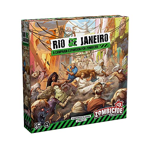 Zombicide 2ª edición Rio Z Janeiro Juego de mesa Expansión,Juego de mesa de estrategia,Juego cooperativo para adolescentes y adultos,Tiempo de juego promedio 1 hora,Fabricado por CMON