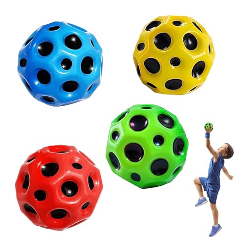 ZoneYan 4 Bola Espacial, Moon Ball, Astro Jump Ball, Space Ball Super High Bouncing Ball, Bouncing Ball Pelota Espacial, Pelota Luna