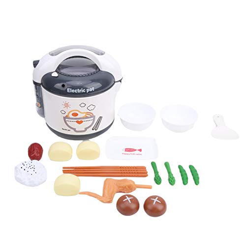 01 02 015 Juguete para Olla Arrocera para Niños, Juego de Simulación, Juguete de Cocina, Herramientas de Cocina de Simulación, Juego de Cocina para Niños, Juego de Cocina para Electrodomésticos(Gris)