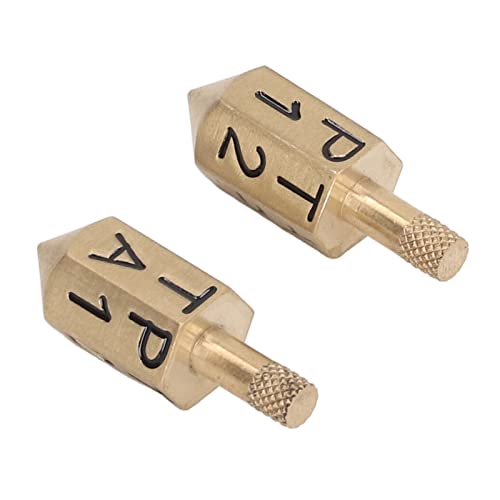 2 Uds Dados Giratorios de 6 Lados de Metal Sólido con Giroscopio de Vástago Juguete de Dados Superior para Juego de Escritorio