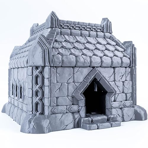 3D Vikings Dwarf Settler - Terreno de casa, perfecto para juegos de rol de mesa con temática enana, juegos de guerra y juegos de mesa de fantasía