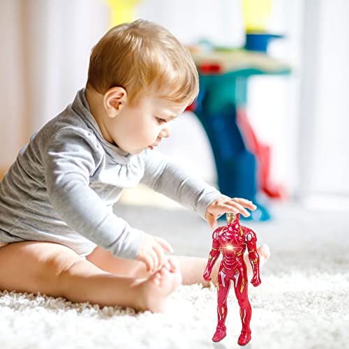 Aheagou Modelo Figura de acción robusta y resistente a las caídas Figuras de acción de estilo realista, juguete con flash para niños, regalo de cumpleaños o colección decoración de oficina