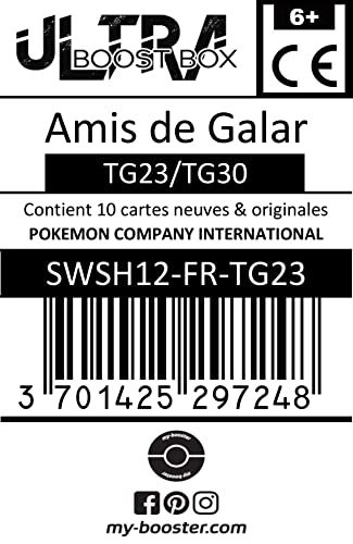 Amis de Galar (Amigos de Galar) TG23/TG30 Full Art Alternativo Secreta - Myboost X Epée et Bouclier 12 Tempête Argentée - Box de 10 Cartas Pokémon Francés