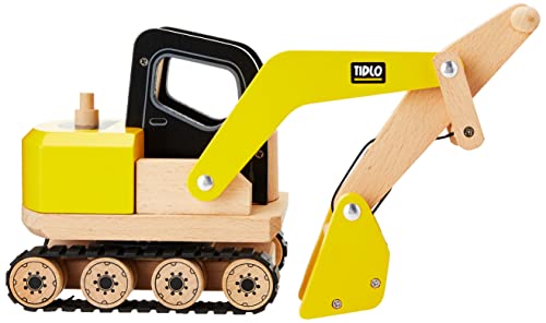 Bigjigs- Digger Juegos de construcción, Multicolor (T0415)