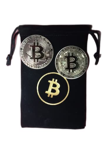 Bitcoin Moneda fisica Dos Monedas Coleccion Modelos MAX Keiser Tribute y Classic 2013 en Bolsa Terciopelo