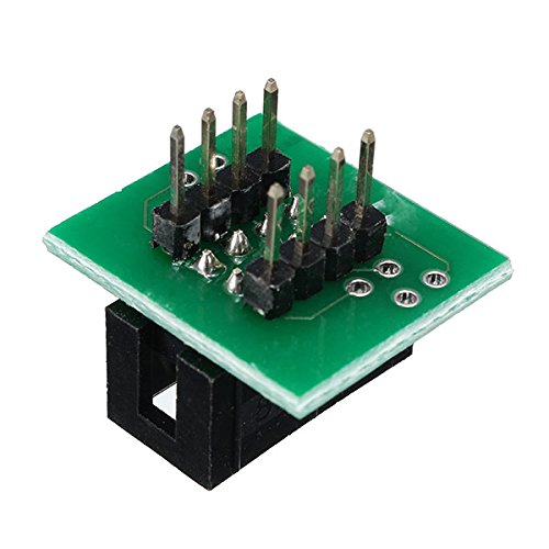 BliliDIY 8 Pin 1.27Mm Pitch Soic8 Sop8 Flash Burning Chip IC Clip De Prueba Adaptador De Enchufe Bios / 24/25/93 Programador con Módulo De Alimentación 2Pcs