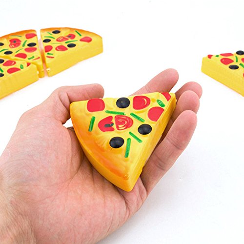 BONOCO Juguetes para niños 6 Piezas Simulación Fiesta de Pizza Comida rápida Rebanadas de Cocina Juego de Juego de simulación de Corte Tienda rápida Juguete de Cocina para niños Ju