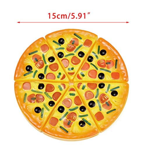 BONOCO Juguetes para niños 6 Piezas Simulación Fiesta de Pizza Comida rápida Rebanadas de Cocina Juego de Juego de simulación de Corte Tienda rápida Juguete de Cocina para niños Ju