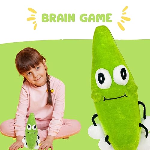 Brain Game Peluches. Muñeco de Peluche de Juego Mental. Peluche Infantil de Banana. Juguete de Platano Verde. Divertido y Suave, Cumpleaños para Niños y Niñas.