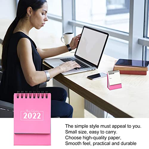 Calendario de escritorio mini 2022-2022 - Calendario de péndulos de escritorio inglés fresco y portátil para planificador de horarios de oficina en casa, calendario mensual de pie (B)