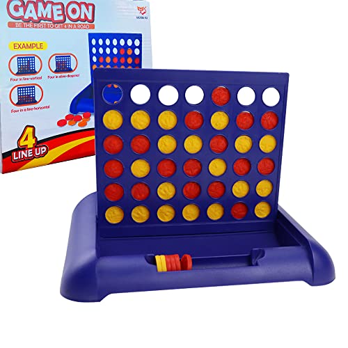 CHEVVY Conecta 4 Juego de Tablero Plegable 4 4 en una Fila Juego de Mesa Vertical 4 en Raya Juego 4 en Raya para Niños y Niñas