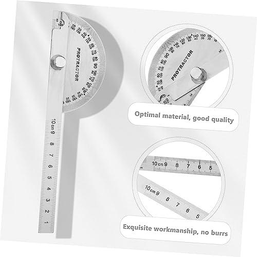 COHEALI 3 Piezas Transportador Regla Angular Giratoria Regla De Medición Regla De Carpinteria Metalica Gobernante Arquitecto Ángulo De Carpintería Magnético Rotar Equipo Acero Inoxidable