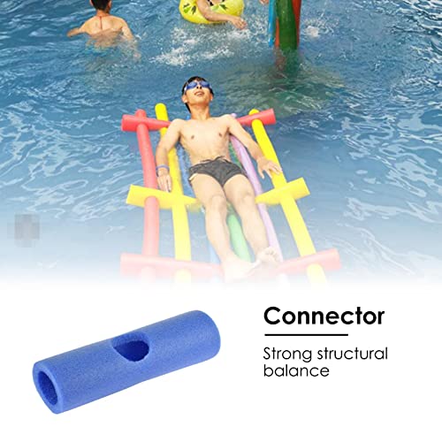 Conector de fideos para piscina – Creador de conectores de espuma de fideos para piscina | Conector de manga azul, junta de conexión de constructor de fideos, juguete de agua para construcción de