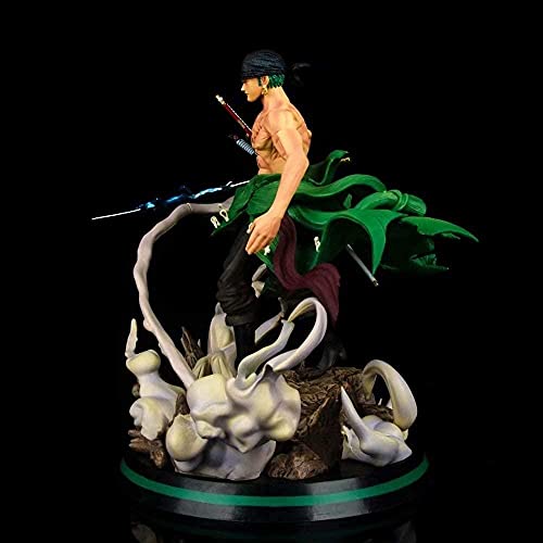 Cuugf Exquisita Edición Limitada 31cm Anime One Piece Hunter Fan GK Estatua Retrato de Piratas Roronoa Zoro PVC Figura de Acción Juguete Adulto Colección Modelo Muñeca