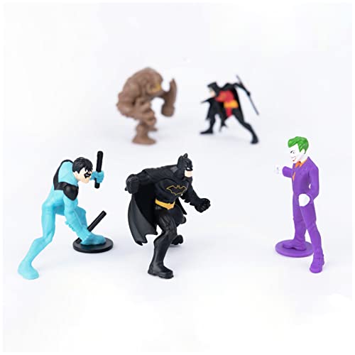 DC Comics, Batman, Robin, Nightwing vs The Joker, Clayface 5 unidades, figuras de acción de 2 pulgadas, juguetes para niños y niñas a partir de 3 años