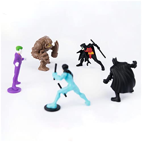 DC Comics, Batman, Robin, Nightwing vs The Joker, Clayface 5 unidades, figuras de acción de 2 pulgadas, juguetes para niños y niñas a partir de 3 años