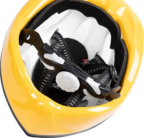 DC Comics Casco Ciclo niño Batman 52-56cm superhéroes Hombre murciélago Seguridad Protección Negro Amarillo S, Unisex Adulto