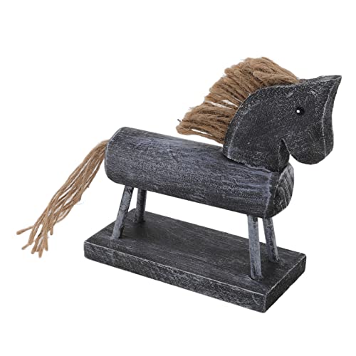 Decoración De Caballo De Troya De Madera Aplicable Acenes Buena Mano De Obra Artesanías De Madera Escritorio Retro De Madera Decoración De La Habitación Del Hogar