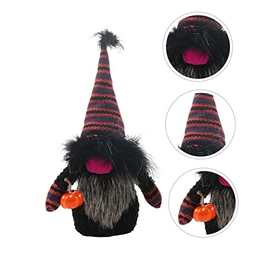 Didiseaon Tomté Sueco 1Pc Halloween Doll para Mesa De Faceless Doll Decor Faceless Doll Halloween Decor Dwarf Doll Rudolph Doll Adornment Halloween Party Doll Shine Plastic Black