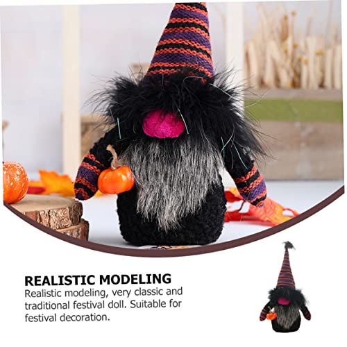 Didiseaon Tomté Sueco 1Pc Halloween Doll para Mesa De Faceless Doll Decor Faceless Doll Halloween Decor Dwarf Doll Rudolph Doll Adornment Halloween Party Doll Shine Plastic Black