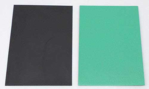 docsmagic.de 100 Premium Bi-Color Card Sleeves Mat Mint/Black Standard Size 66 x 91 Fundas Aqua Negra