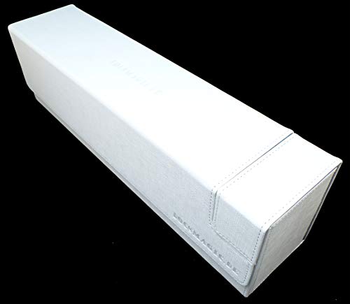 docsmagic.de Premium Magnetic Tray Long Box White Large - Card Deck Storage - Caja Blanco