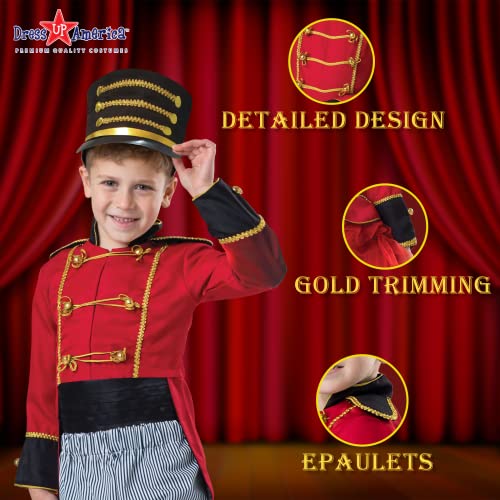 Dress Up America Traje cascanueces para los muchachos - Uniforme del soldado de juguete de vestir para niños