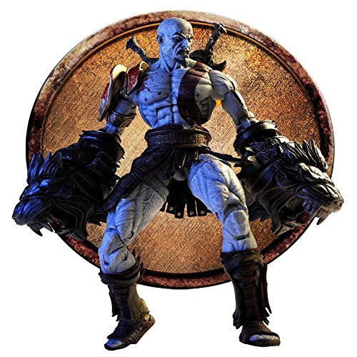 ENFILY God of War Kratos Estatua del Dios de Kuai Anime Dibujos Animados Caracteres Modelo Colección Decoración 18 cm