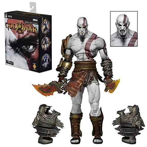 ENFILY God of War Kratos Estatua del Dios de Kuai Anime Dibujos Animados Caracteres Modelo Colección Decoración 18 cm