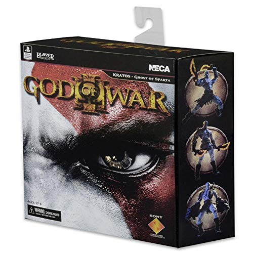 ENFILY God of War Kratos Estatua del Dios de Kuai Anime Dibujos Animados Caracteres Modelo Colección Decoración 18 cm