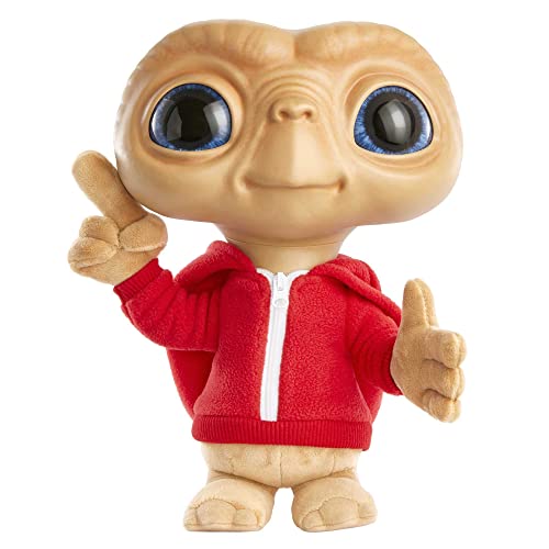 E.T L'Extra-Terrestre - Figura de Peluche Especial para cumpleaños, 40 años (28 cm) con Sonidos y Luces, Juguete Suave, Coleccionable, Juguete Infantil, a Partir de 3 años, HMG05 (versión francesa)