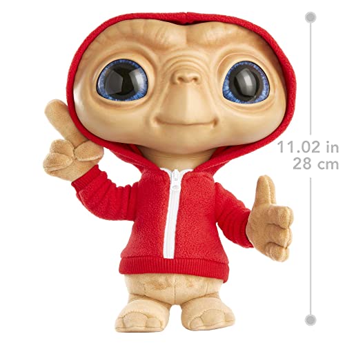 E.T L'Extra-Terrestre - Figura de Peluche Especial para cumpleaños, 40 años (28 cm) con Sonidos y Luces, Juguete Suave, Coleccionable, Juguete Infantil, a Partir de 3 años, HMG05 (versión francesa)