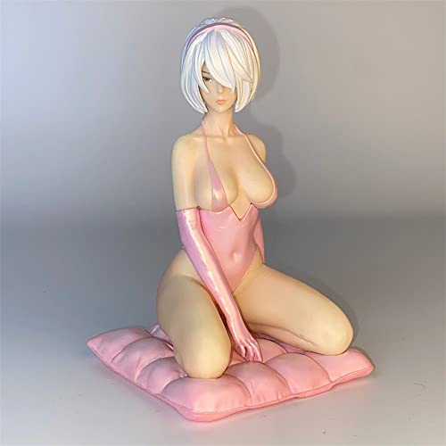 FABIIA Figura de Acción de Anime de Edición Limitada Nier: Automata Gk Hunter Fan Cat de Rodilla Dama Pretty Swimsuit 2B Modelo de Escritorio de Escritorio para Adultos Decoraciones de Estatuas de Muñ