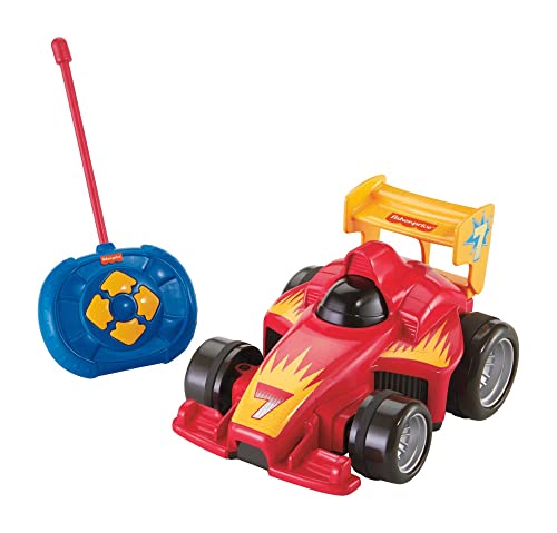 Fisher-Price Mi primer coche teledirigido, coche de juguete radio control, regalo para niños +3 años (Mattel GVY94)