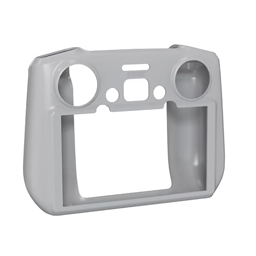 Funda protectora de silicona cubierta para DJI AIR 3 control remoto con la versión de la pantalla, anti-arañazos, anti-caída, diseño antideslizante, accesorios para drones (Gris)