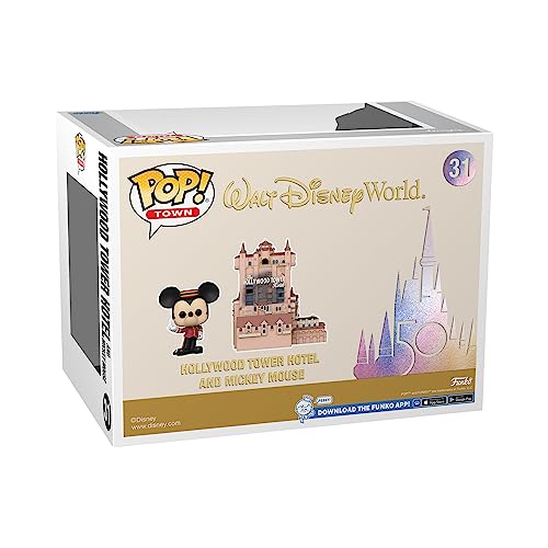 Funko Pop! Town: WDW 50th-ToT With Mickey - Tower Of Terror - Disney World 50th Anniversary - Figura de Vinilo Coleccionable - Idea de Regalo- Mercancia Oficial - Juguetes para Niños y Adultos