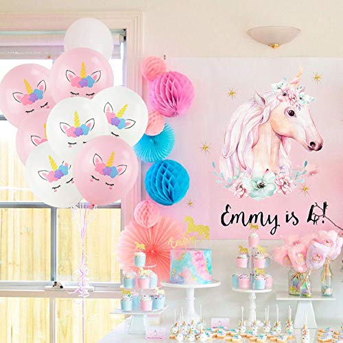 Globos de Unicornio, Globos de Fiesta, Globos de Látex, Globos Confeti Plateados, Para Niños Niñas Celebración de Party Decoraciones Cumpleaños Boda Bebé Bautizo Día de San